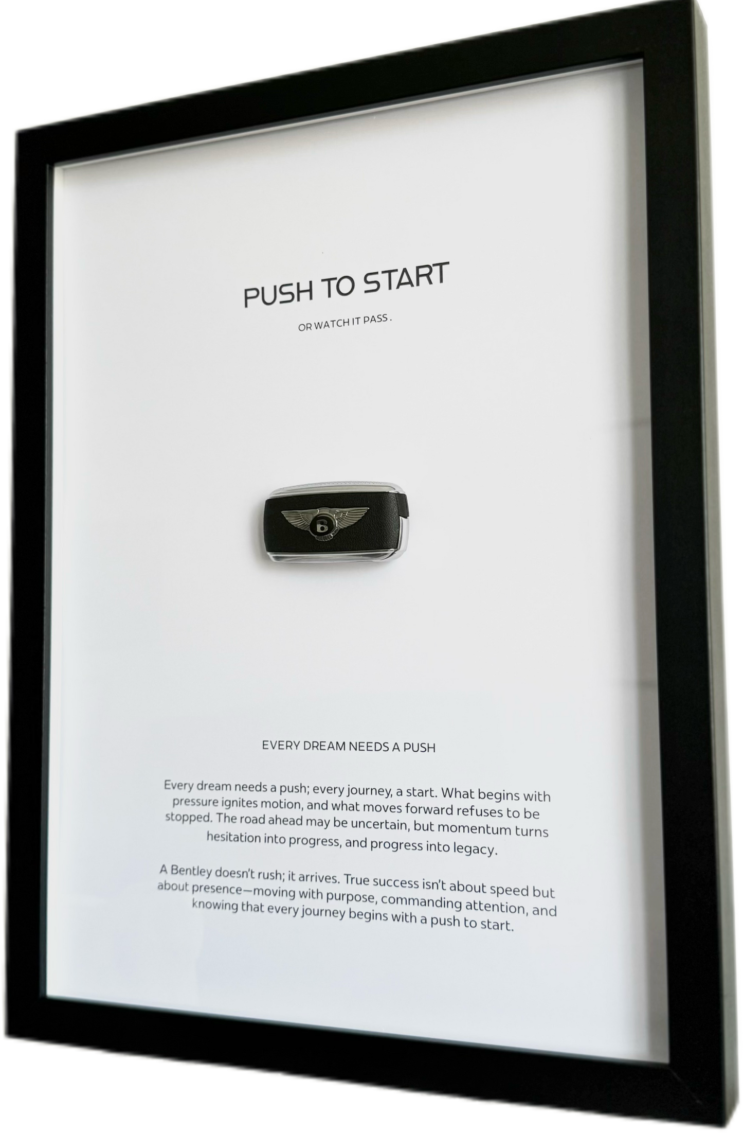 PUSH TO START Art Frame