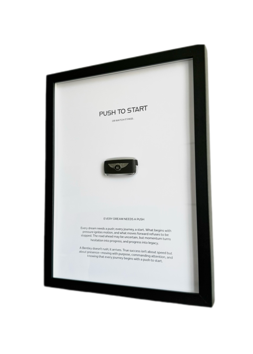 PUSH TO START Art Frame